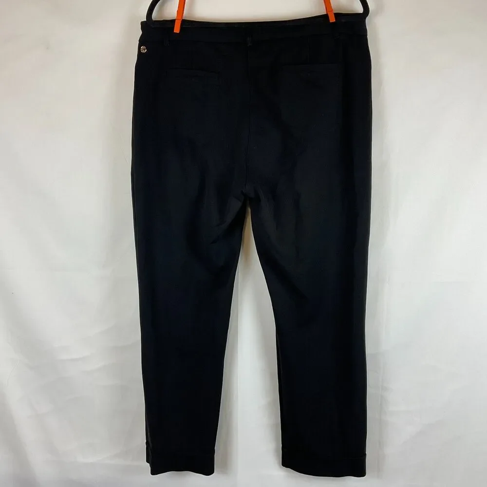 Betabrand Pants XL Black Straight Leg Cuffed